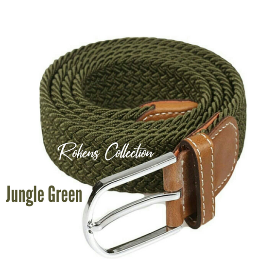 Rokens Canvas Woven Belts- Jungle Green - RokensCollection