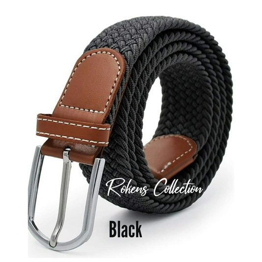 Rokens Canvas Woven Belts- Black - RokensCollection
